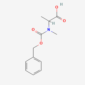 molecular formula C12H15NO4 B7869734 2-(((Benzyloxy)carbonyl)(methyl)amino)propanoic acid 