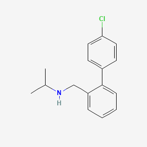 molecular formula C16H18ClN B7869747 {[2-(4-Chlorophenyl)phenyl]methyl}(propan-2-yl)amine 