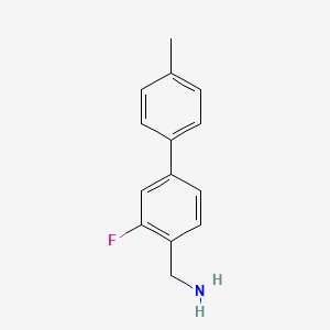 molecular formula C14H14FN B7869753 (3-Fluoro-4'-methyl-[1,1'-biphenyl]-4-yl)methanamine 