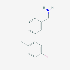 molecular formula C14H14FN B7869764 [3-(5-Fluoro-2-methylphenyl)phenyl]methanamine 