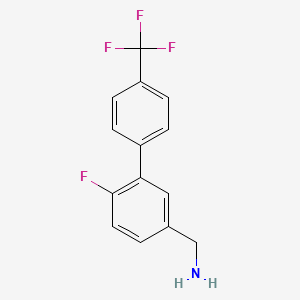 molecular formula C14H11F4N B7869768 (6-Fluoro-4'-(trifluoromethyl)-[1,1'-biphenyl]-3-yl)methanamine 