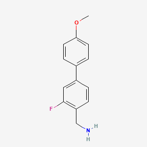 molecular formula C14H14FNO B7869770 (3-Fluoro-4'-methoxy-[1,1'-biphenyl]-4-yl)methanamine 