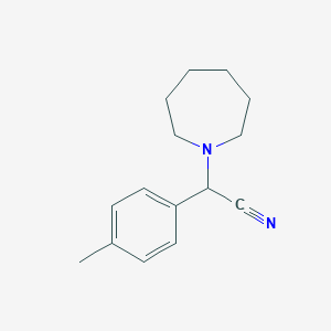 molecular formula C15H20N2 B7869778 Azepan-1-yl(4-methylphenyl)acetonitrile 