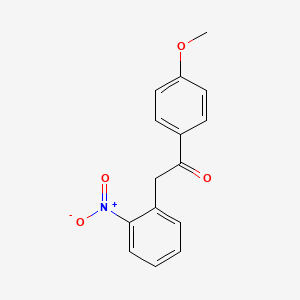 molecular formula C15H13NO4 B7869800 1-(4-Methoxyphenyl)-2-(2-nitrophenyl)ethanone 