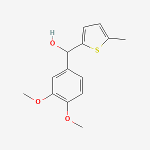 molecular formula C14H16O3S B7869835 (3,4-Dimethoxyphenyl)(5-methylthiophen-2-yl)methanol 