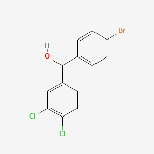 molecular formula C13H9BrCl2O B7869905 (4-Bromophenyl)(3,4-dichlorophenyl)methanol 