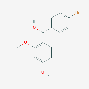 molecular formula C15H15BrO3 B7869912 (4-Bromophenyl)(2,4-dimethoxyphenyl)methanol 