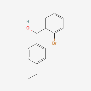 molecular formula C15H15BrO B7869929 (2-Bromophenyl)(4-ethylphenyl)methanol 