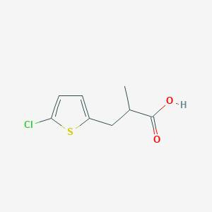 molecular formula C8H9ClO2S B7869948 3-(5-Chlorothiophen-2-yl)-2-methylpropanoic acid 