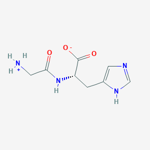 molecular formula C8H12N4O3 B7869967 Gly-His zwitterion 