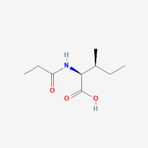 molecular formula C9H17NO3 B7869977 (2S,3S)-3-Methyl-2-propanamidopentanoic acid 