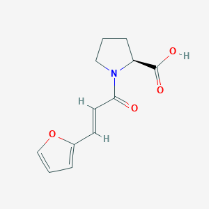 molecular formula C12H13NO4 B7869993 (S)-1-(3-(Furan-2-yl)acryloyl)pyrrolidine-2-carboxylic acid 