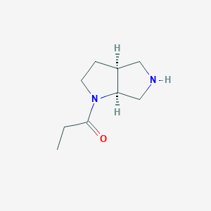 molecular formula C9H16N2O B7870009 1-(cis-Hexahydropyrrolo[3,4-b]pyrrol-1(2H)-yl)propan-1-one 