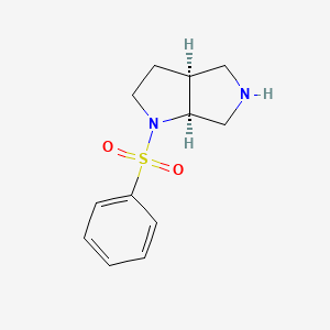 molecular formula C12H16N2O2S B7870017 cis-1-(Phenylsulfonyl)octahydropyrrolo[3,4-b]pyrrole 