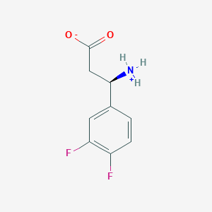 molecular formula C9H9F2NO2 B7870027 (3R)-3-azaniumyl-3-(3,4-difluorophenyl)propanoate 