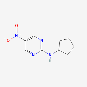 molecular formula C9H12N4O2 B7870034 N-cyclopentyl-5-nitropyrimidin-2-amine 