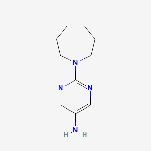 2-(1-Azepanyl)-5-pyrimidinamine