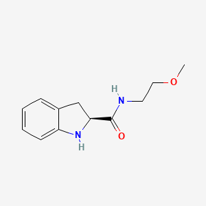 molecular formula C12H16N2O2 B7870063 (2S)-N-(2-methoxyethyl)-2,3-dihydro-1H-indole-2-carboxamide 