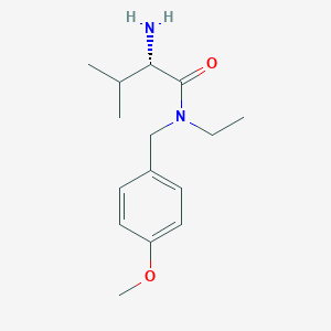 molecular formula C15H24N2O2 B7870071 (S)-2-Amino-N-ethyl-N-(4-methoxy-benzyl)-3-methyl-butyramide 