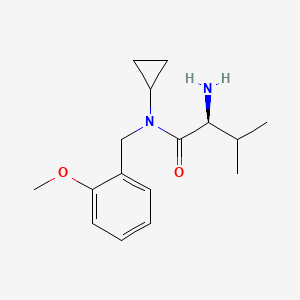 molecular formula C16H24N2O2 B7870077 (S)-2-Amino-N-cyclopropyl-N-(2-methoxy-benzyl)-3-methyl-butyramide 