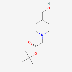 molecular formula C12H23NO3 B7870191 tert-Butyl 2-(4-(hydroxymethyl)piperidin-1-yl)acetate 