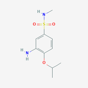 molecular formula C10H16N2O3S B7870215 3-amino-N-methyl-4-[(1-methylethyl)oxy]benzenesulfonamide 