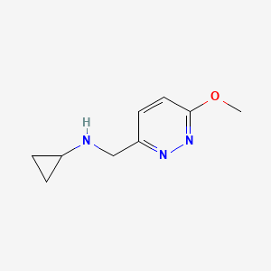molecular formula C9H13N3O B7870226 Cyclopropyl-(6-methoxy-pyridazin-3-ylmethyl)-amine 