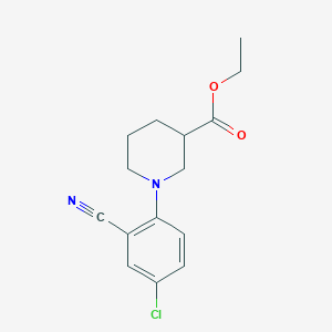 Ethyl 1-(4-chloro-2-cyanophenyl)piperidine-3-carboxylate