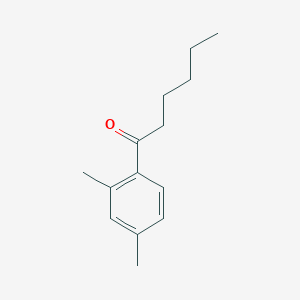 molecular formula C14H20O B7870257 1-(2,4-Dimethylphenyl)hexan-1-one 