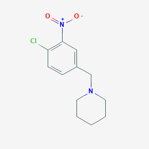 molecular formula C12H15ClN2O2 B7870275 1-(4-Chloro-3-nitrobenzyl)piperidine 