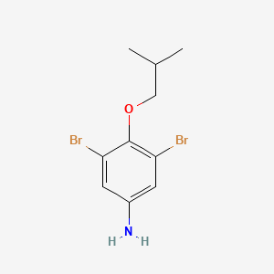 molecular formula C10H13Br2NO B7870284 3,5-Dibromo-4-isobutoxyaniline 