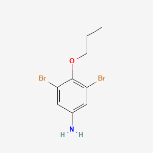 molecular formula C9H11Br2NO B7870295 3,5-Dibromo-4-propoxyaniline 