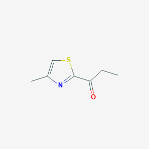 molecular formula C7H9NOS B078703 4-甲基-2-丙酰噻唑 CAS No. 13679-83-9