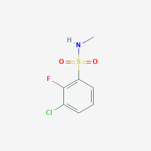 molecular formula C7H7ClFNO2S B7870309 3-Chloro-2-fluoro-N-methylbenzene-1-sulfonamide 