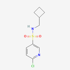 molecular formula C10H13ClN2O2S B7870326 6-chloro-N-(cyclobutylmethyl)pyridine-3-sulfonamide 