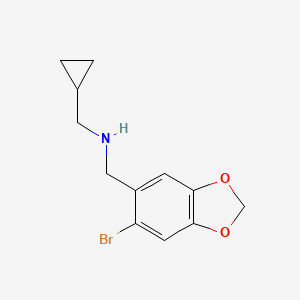 [(6-Bromo-2H-1,3-benzodioxol-5-yl)methyl](cyclopropylmethyl)amine