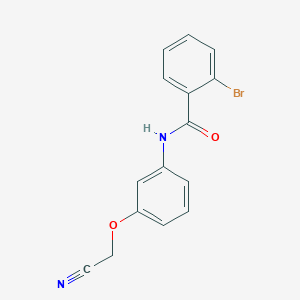 molecular formula C15H11BrN2O2 B7870366 2-bromo-N-[3-(cyanomethoxy)phenyl]benzamide 