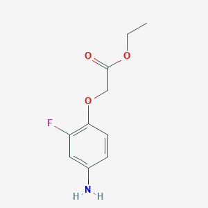 molecular formula C10H12FNO3 B7870409 Ethyl 2-(4-amino-2-fluorophenoxy)acetate 