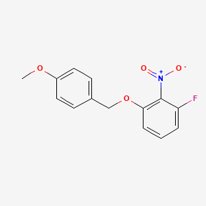 molecular formula C14H12FNO4 B7870419 1-Fluoro-3-((4-methoxybenzyl)oxy)-2-nitrobenzene 