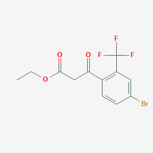 molecular formula C12H10BrF3O3 B7870442 Ethyl 3-(4-bromo-2-(trifluoromethyl)phenyl)-3-oxopropanoate 