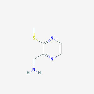 molecular formula C6H9N3S B7870461 (3-(Methylthio)pyrazin-2-yl)methanamine 