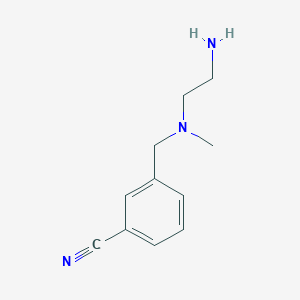 molecular formula C11H15N3 B7870480 3-{[(2-Amino-ethyl)-methyl-amino]-methyl}-benzonitrile 