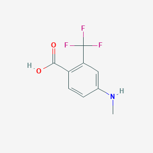molecular formula C9H8F3NO2 B7870494 4-(Methylamino)-2-(trifluoromethyl)benzoic acid 