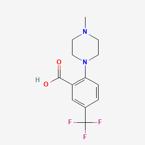 molecular formula C13H15F3N2O2 B7870516 2-(4-Methylpiperazin-1-yl)-5-(trifluoromethyl)benzoic acid 