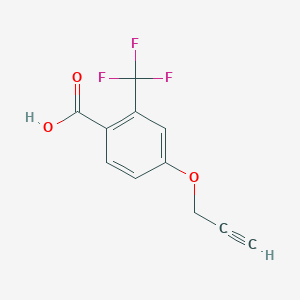 molecular formula C11H7F3O3 B7870517 4-(Prop-2-yn-1-yloxy)-2-(trifluoromethyl)benzoic acid 