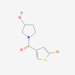 molecular formula C9H10BrNO2S B7870585 1-(5-Bromothiophene-3-carbonyl)pyrrolidin-3-ol 