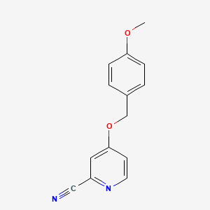 molecular formula C14H12N2O2 B7870592 4-(4-Methoxybenzyloxy)-2-cyanopyridine 