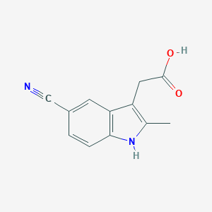 molecular formula C12H10N2O2 B078706 5-氰基-2-甲基吲哚-3-乙酸 CAS No. 13218-36-5