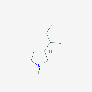 molecular formula C8H17N B7870605 3-(1-Methylpropyl)pyrrolidine 