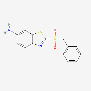 molecular formula C14H12N2O2S2 B7870668 2-Benzylsulfonyl-1,3-benzothiazol-6-amine 